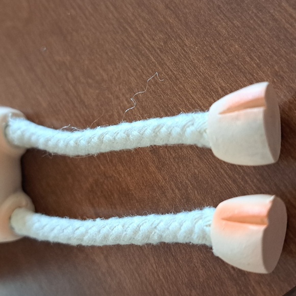 Cracker Barrel Pig Figurine with Dangling Legs - Cream and Black - Picture 3 of 5